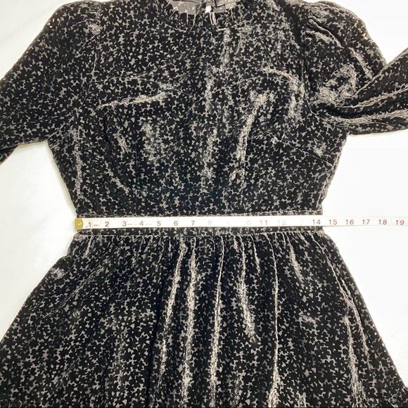 NWOT Aqua Flocked Floral Tiered Dress w/ ruffled neckline 
Size S - Picture 10 of 16